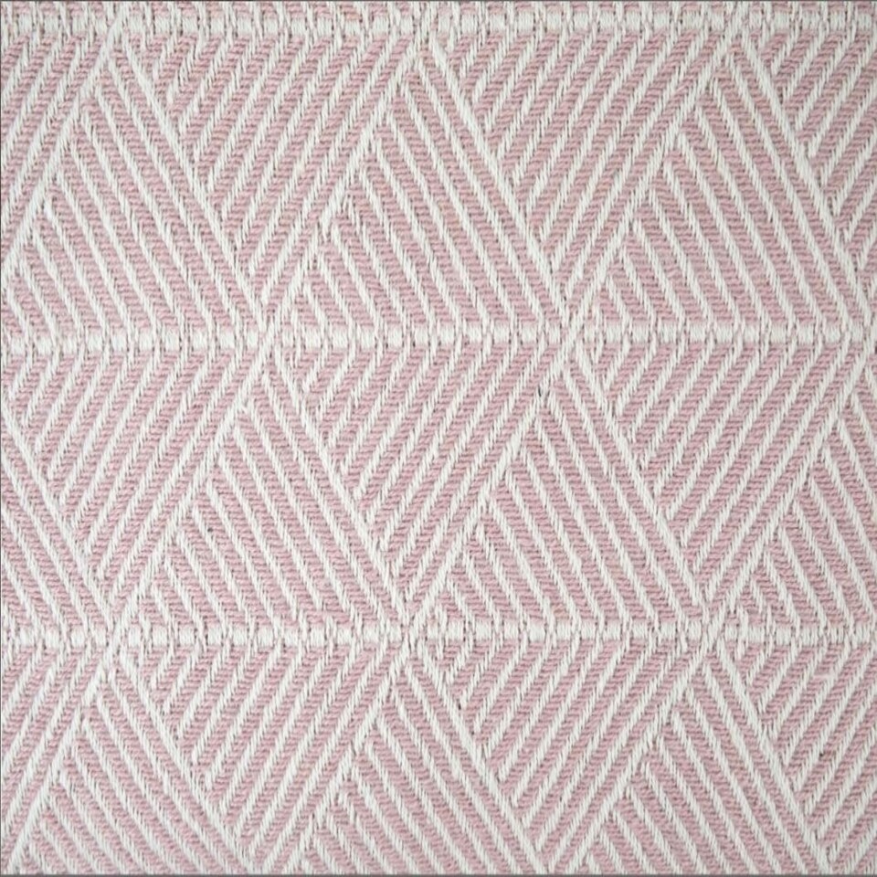 image 1 of Geo Diamond Collection Recycled Cotton Throw in Blush Pink (90" x 100") Pink | Pink