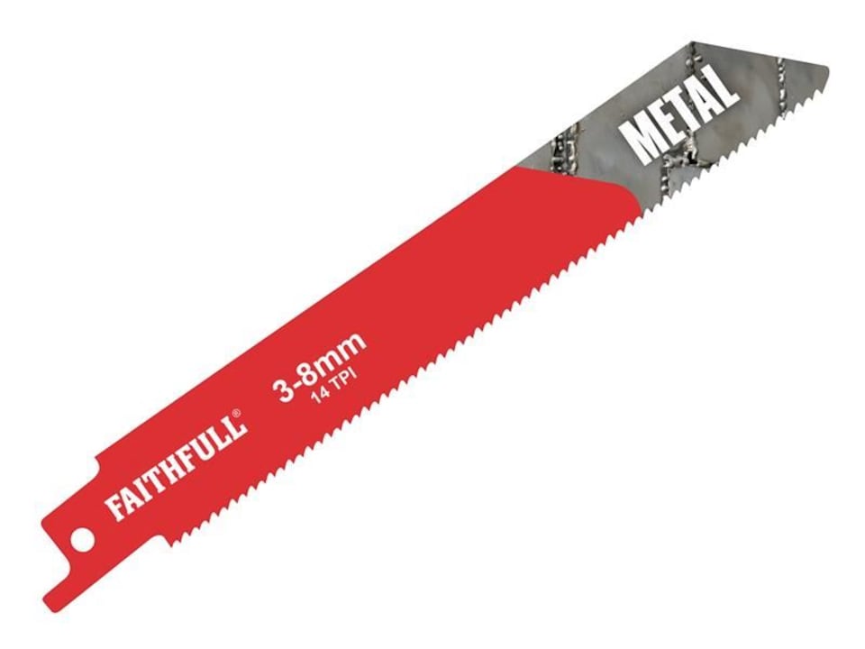 image 1 of Faithfull - S922BF Sabre Saw Blade Metal 150mm 14 TPI (Pack of 5)