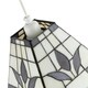 image 3 of Square Purple and Amber Stained Glass Tiffany Pendant Lighting Shade Purple