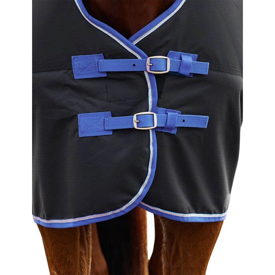 image 1 of Weatherbeeta Comfitec Tyro Standard-Neck 220g Horse Turnout Rug | Black | Black/Cobalt | 6Ft | 1