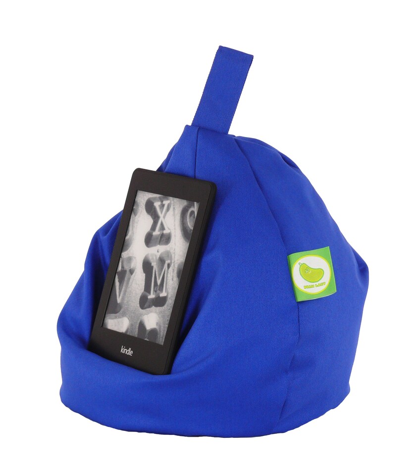 image 1 of Bean Lazy Royal Blue Tablet eReader and Book Mini Bean Bag