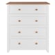 image 5 of Capri 4 Drawer White Chest of Drawers - White Painted Pine Bedroom Storage with Shaker Style Legs | White | White | 1