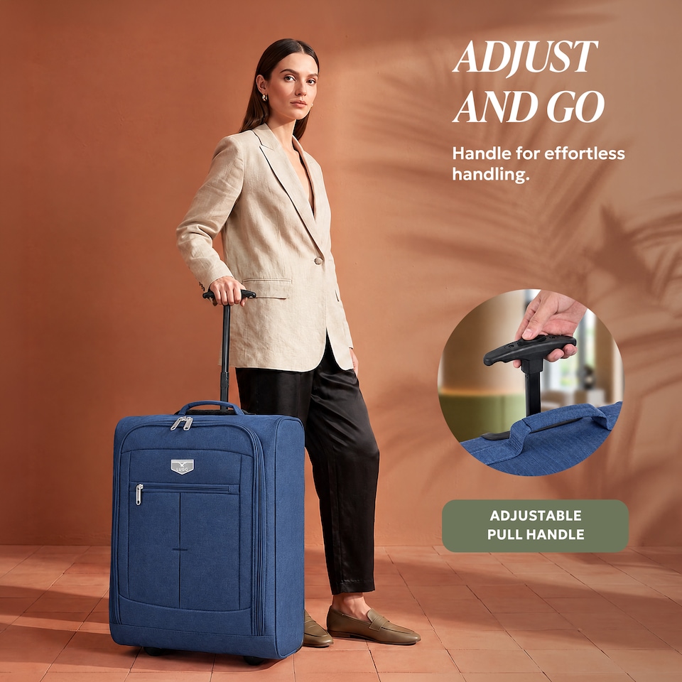 image 1 of Lugg Single Trolley Soft Cabin Bag 45x36x20cm Lightweight Hand Luggage