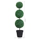 image 3 of Outsunny 2 PCS Artificial Boxwood Three Balls Tree Decorative  Plant Leaves
