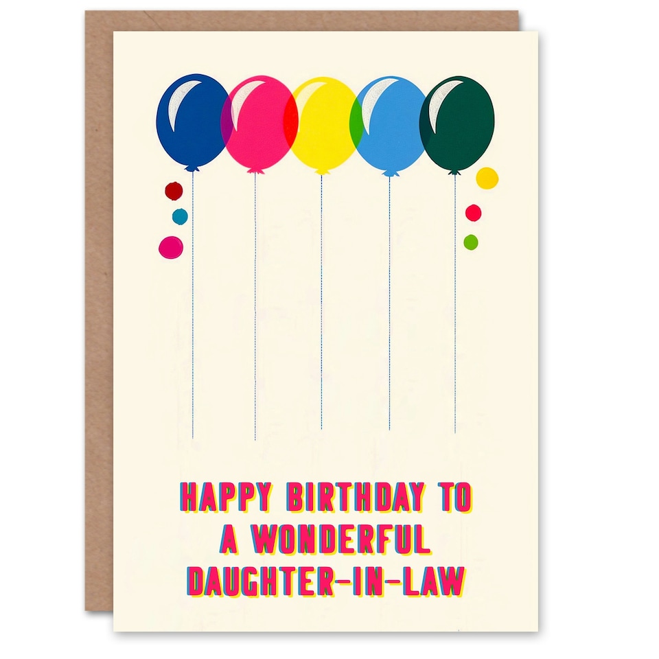 image 1 of Law Fun Colourful Cheerful Pink Yellow Daughter Birthday Card