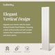 image 2 of Embrace Vertical Double Panel Radiator, 1800mm x 354mm - Gloss White | White | Gloss White | 1
