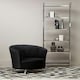 image 3 of Interiors by Premier Black Tub Chair, Stylish Office Chair, Classy Velvet Chair,  Round Velvet Upholstery Chair for Lounge
