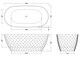 image 2 of Balterley Textured Oval Freestanding Bath: Double-Ended Acrylic Bath with Diamond Design