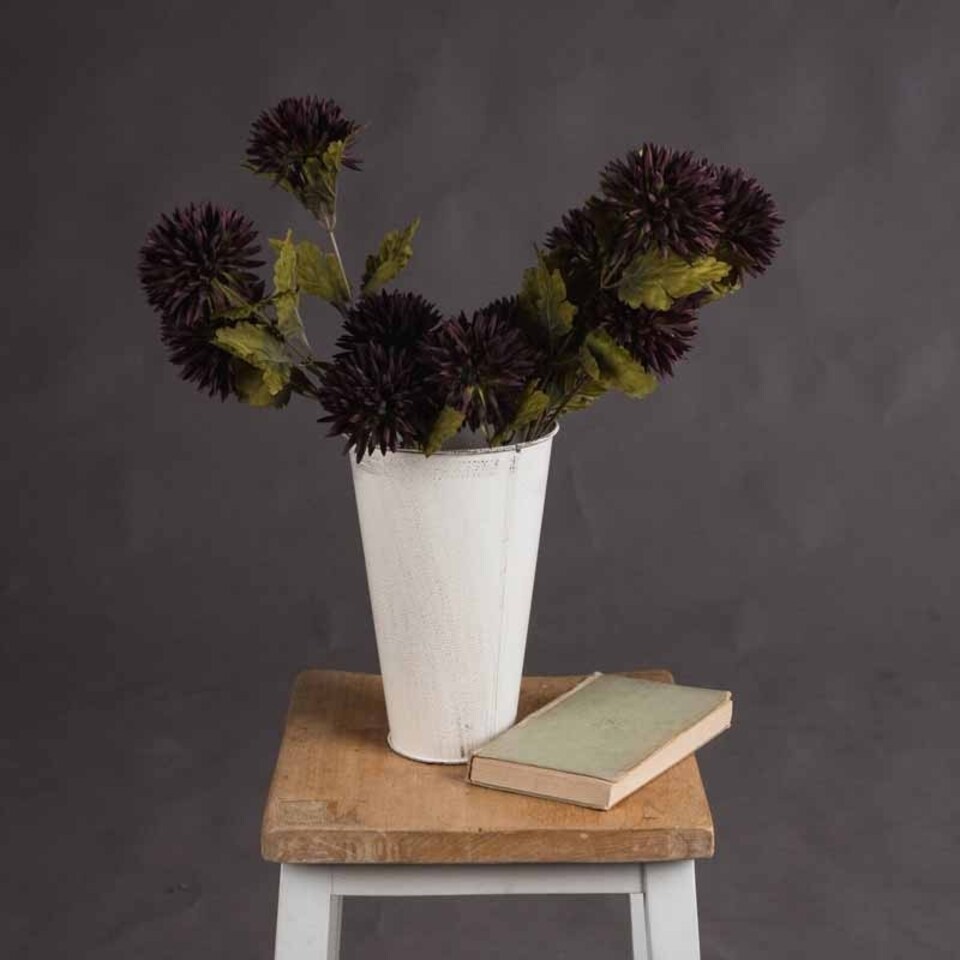 image 1 of Chocolate Chrysanthemum Artificial Flower - Plastic - L12 x W20 x H45 cm - Brown