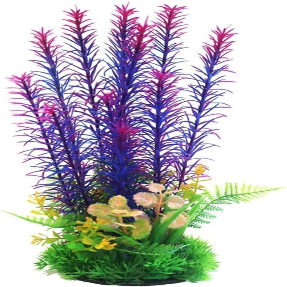 Betta Choice Purple & Pink Combi Plastic Plant 30cm