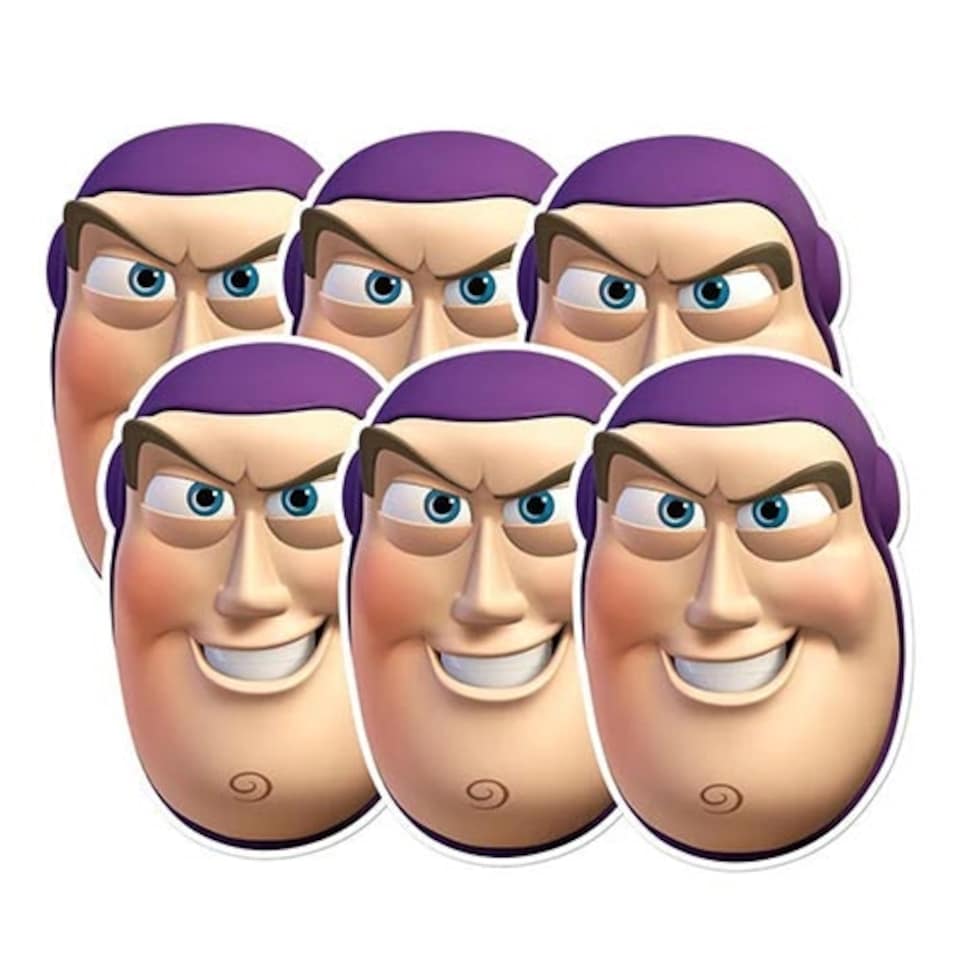 Buzz Lightyear Toy Story Disney Cardboard Face Masks - Pack of 6