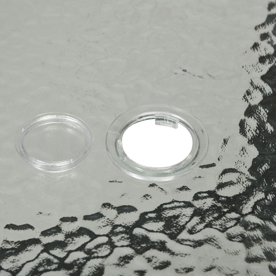 image 1 of Outsunny 5 Pieces Garden Dining Set, Outdoor Square Dining Table and 4 Cushioned Armchairs, Tempered Glass Top Table w Umbrella Hole, Texteline Seats, Beige