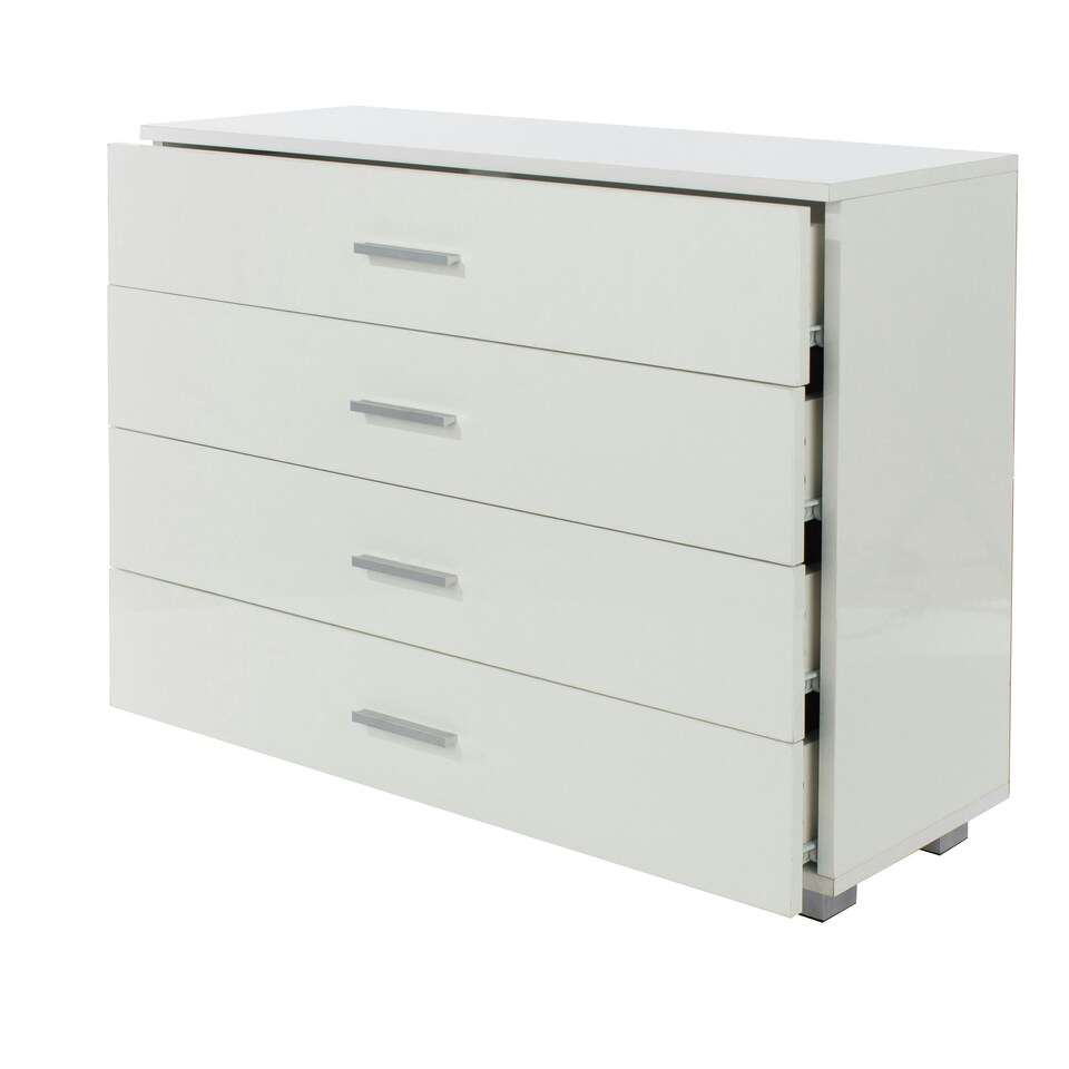 image 1 of Lido, 4 Chest Of Drawers White