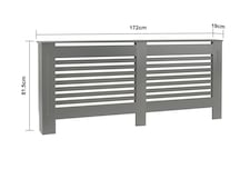 Groundlevel Wooden Radiator Cover Home Decorative Modern Design | Grey | Grey