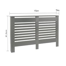 Groundlevel Wooden Radiator Cover Home Decorative Modern Design | Grey | Grey