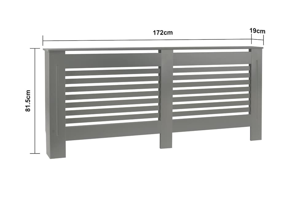 Groundlevel Wooden Radiator Cover Home Decorative Modern Design | Grey | Grey