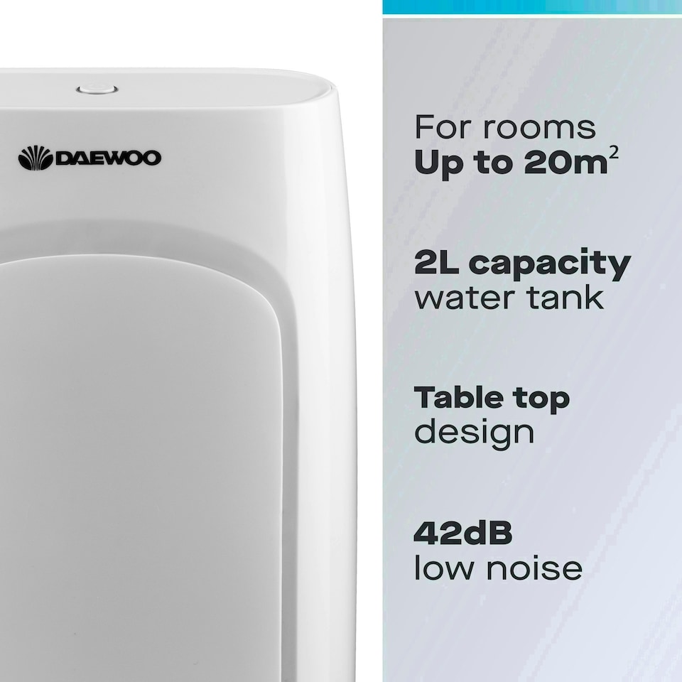 image 1 of Daewoo 2L Portable Dehumidifier