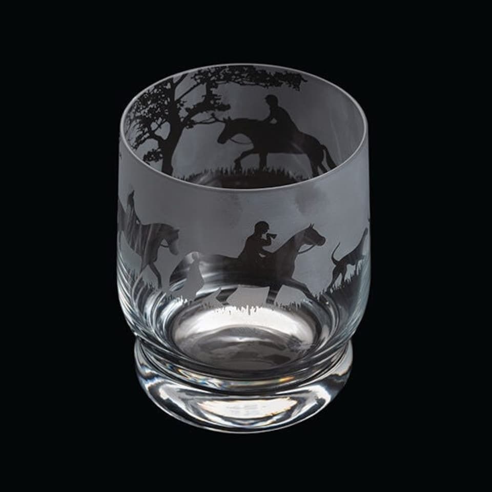 image 1 of Dartington Aspect Tumbler Hunting Scene