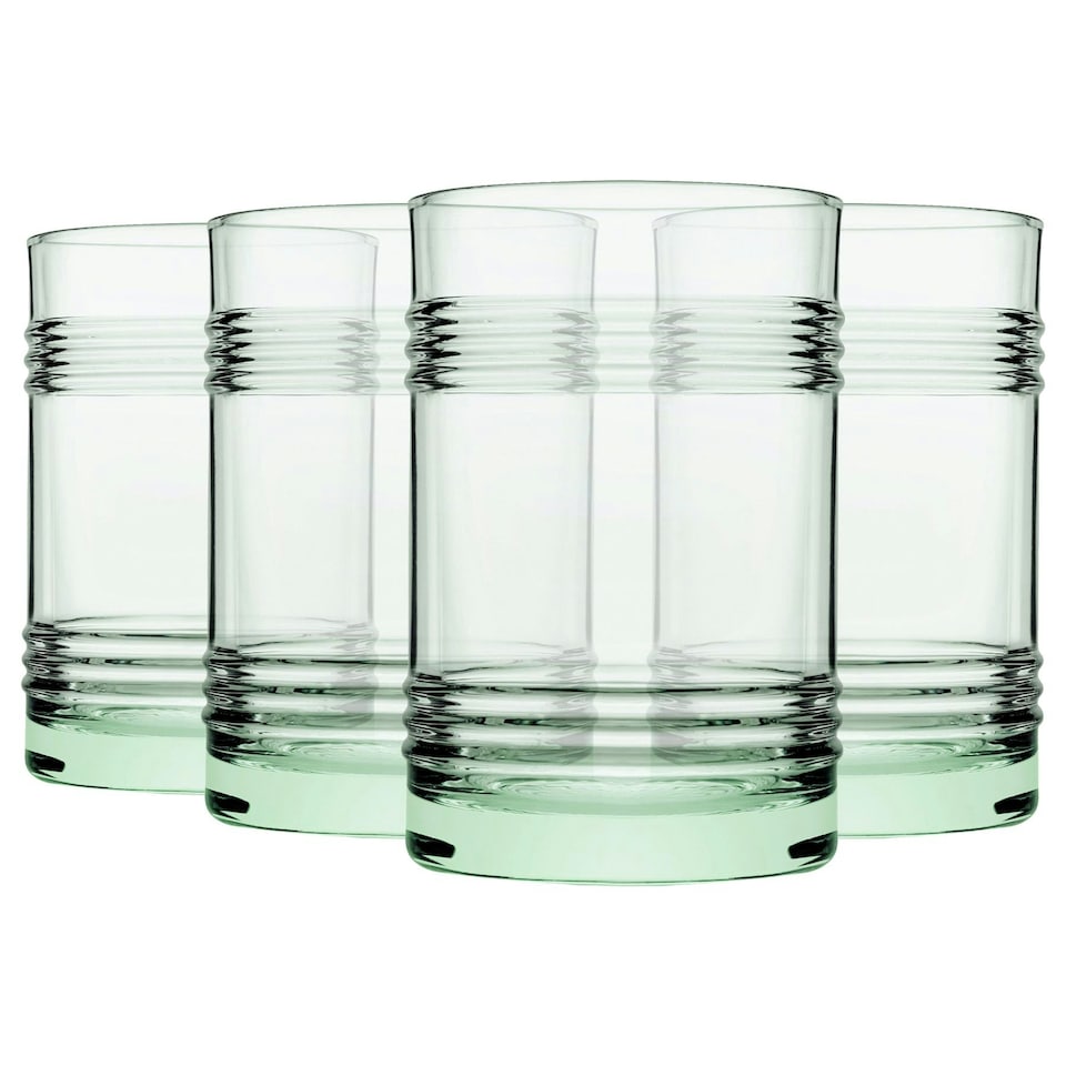 image 1 of Pasabahce Aware Tincan Recycled Highball Glasses - 490ml - Green - Pack of 4
