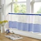 image 3 of Gingham Kitchen Cafe Panels - Blue - 140xm x 60cm