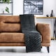 image 8 of Lush Faux Rabbit Fur Black Throw 127x152cm