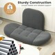 image 4 of COSTWAY Folding Floor Game Chair Adults Lazy Sofa Chair Grey