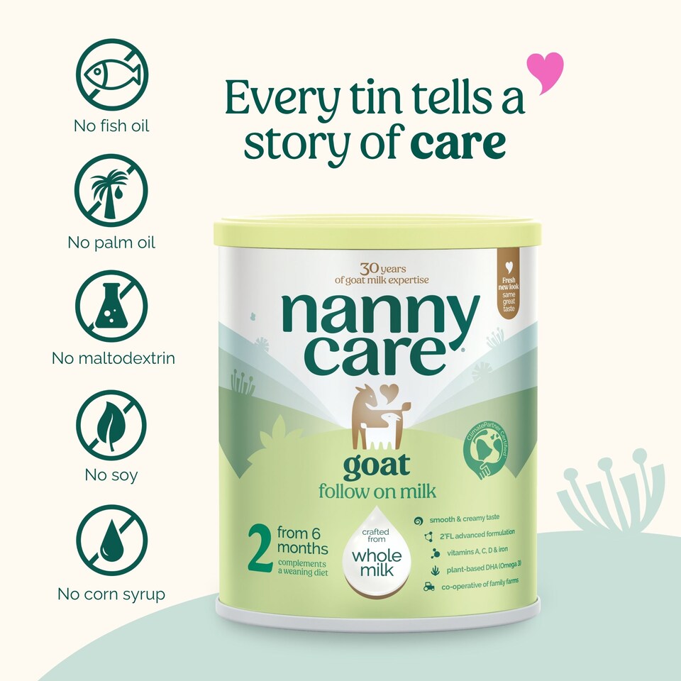 image 1 of Nannycare Follow On Goat Milk Formula - Stage 2 (800g - box of 6)