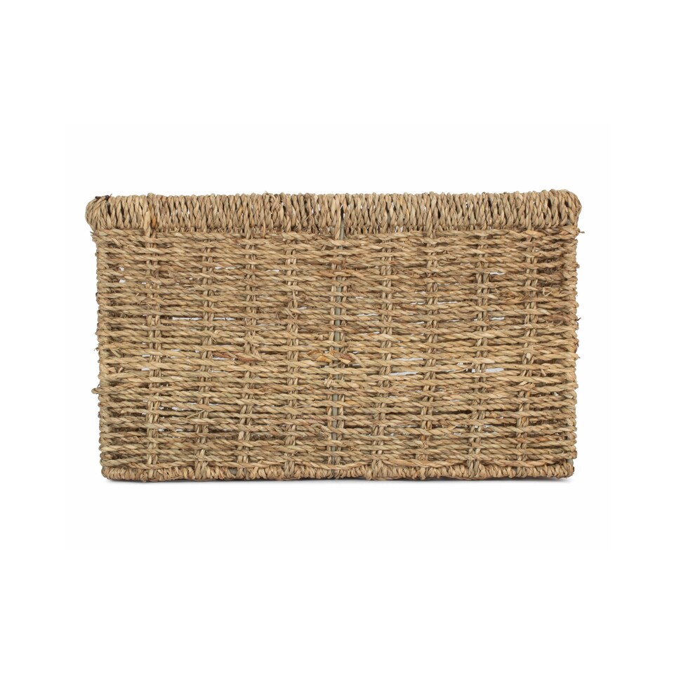 image 1 of Large Nordic Seagrass Storage Basket | Green | Green