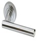 image 2 of Golden Grace T-Bar Door Handles Set on Rose in Polished Chrome Finish with Hinges Silver