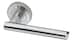 image 2 of Golden Grace T-Bar Door Handles Set on Rose in Polished Chrome Finish with Hinges | Silver | 1 Set