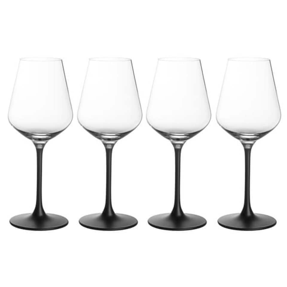 image 1 of Villeroy & Boch Manufacture Rock Noire Set of 4 Red Wine Goblets