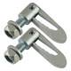 image 2 of Tailboard Tailgate Hinge & Drop Catch Latch Antiluce Set Trailer Truck Bolt On Silver