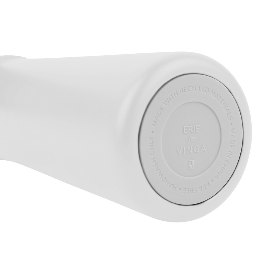 image 1 of Vinga Erie Recycled Stainless Steel 450ml Water Bottle - White - One Size White | One Size