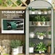image 7 of Outsunny 80 x 49 x 160cm Mini Greenhouse Portable Green House with Shelf White