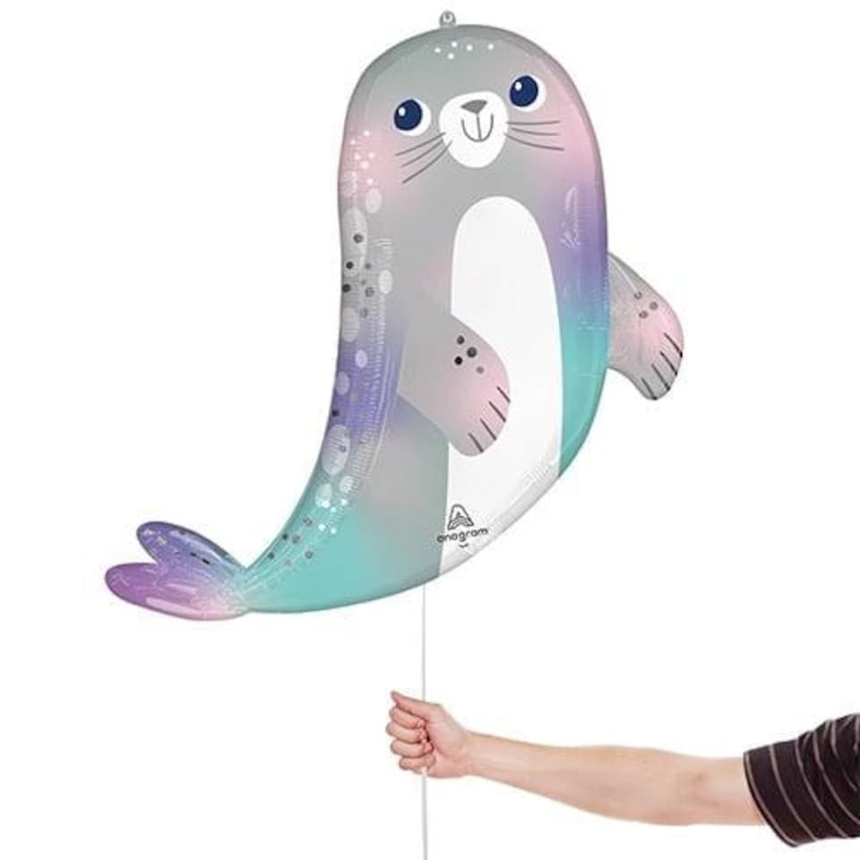 image 1 of Under The Sea Seal Giant Helium Foil Balloon 76cm / 30 in