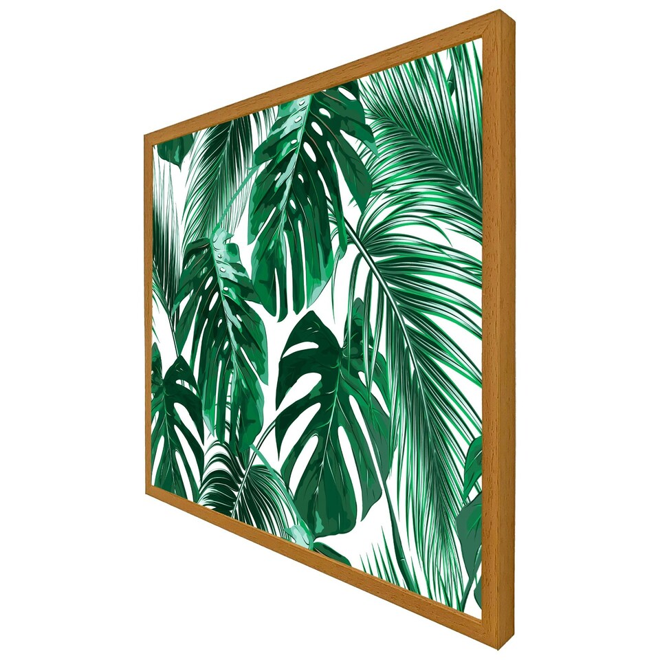 image 1 of Palm leaves (Picture Frame) Brown | Oak | XS