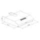image 3 of SIA VSR60WH 60cm White Slimline Visor Cooker Hood Kitchen Extractor Fan