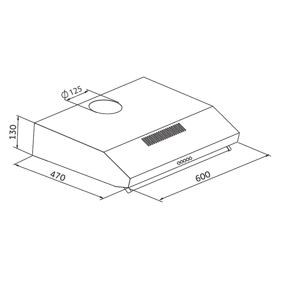 image 1 of SIA VSR60WH 60cm White Slimline Visor Cooker Hood Kitchen Extractor Fan