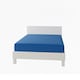 image 1 of Polycotton Fitted Sheet Extra Deep 40cm Skirt Easy Care | Blue | Mid Blue | Small Double
