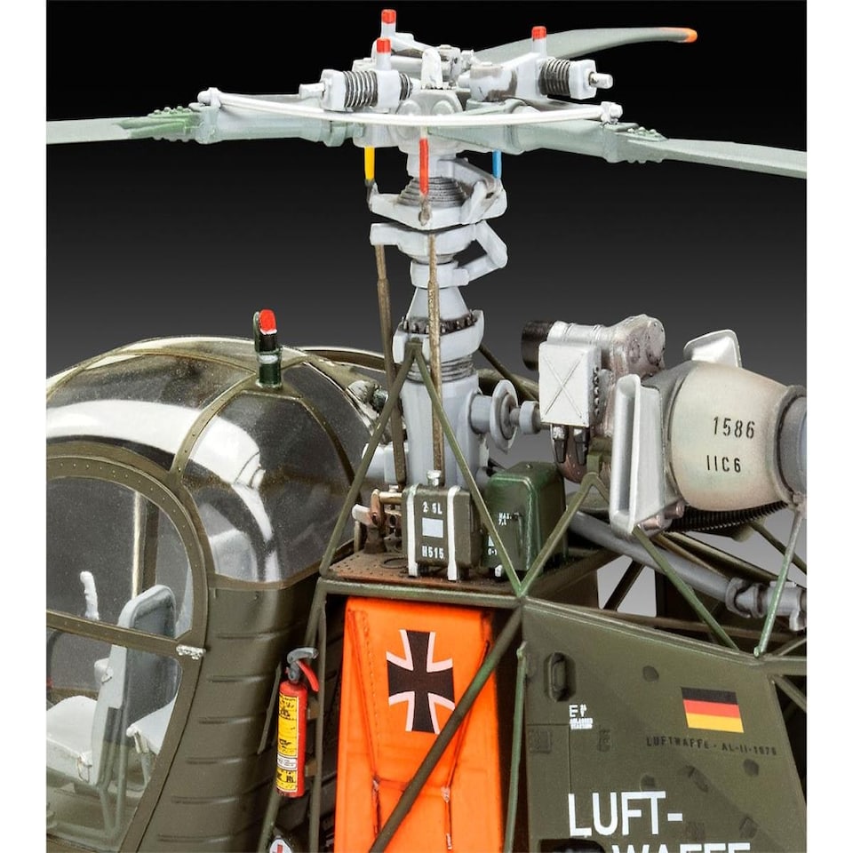 image 1 of Revell French Alouette II Helicopter Model Set (1:32 Scale)