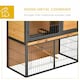 image 8 of PawHut Guinea Pig Hutch, Elevated Pet House w/ Tray & Ramp, Yellow
