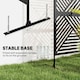image 4 of Outsunny Decorative Outdoor Privacy Panel with Stand, Rhombus Black Black