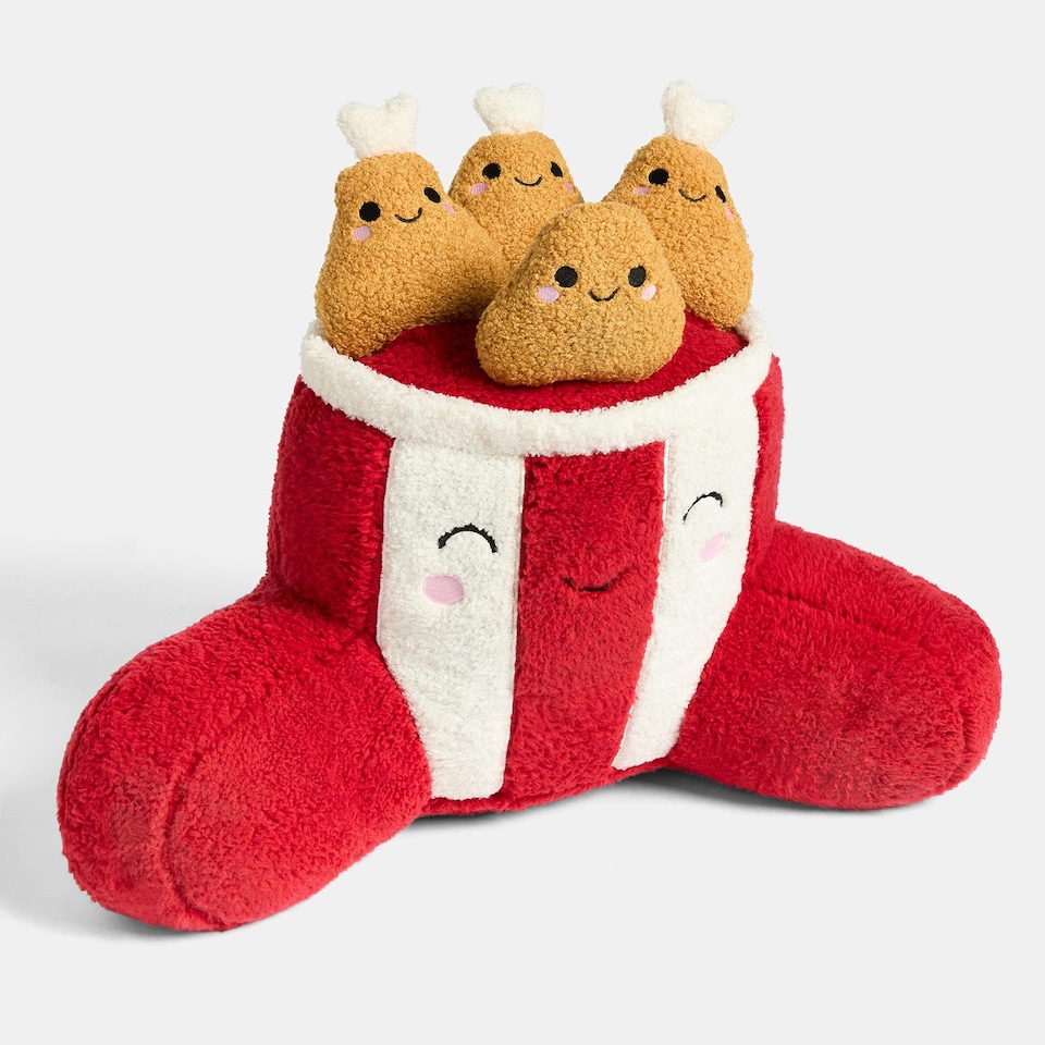 image 1 of OHS Kids Krispy The Fried Chicken Cuddle Cushion Character Backrest Reading Pillow