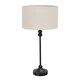 image 4 of ValueLights Maggie Black Candlestick Table Lamp White Shade & Bulb | White