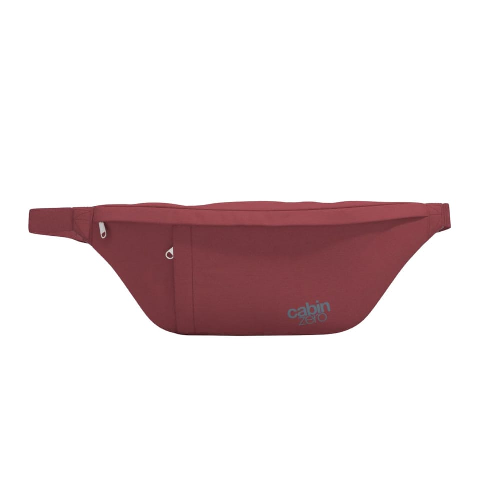 image 1 of CabinZero Bum Bag 2L, Anti-Theft RFID Blocking Travel Hip Pack | Red | Napa Wine