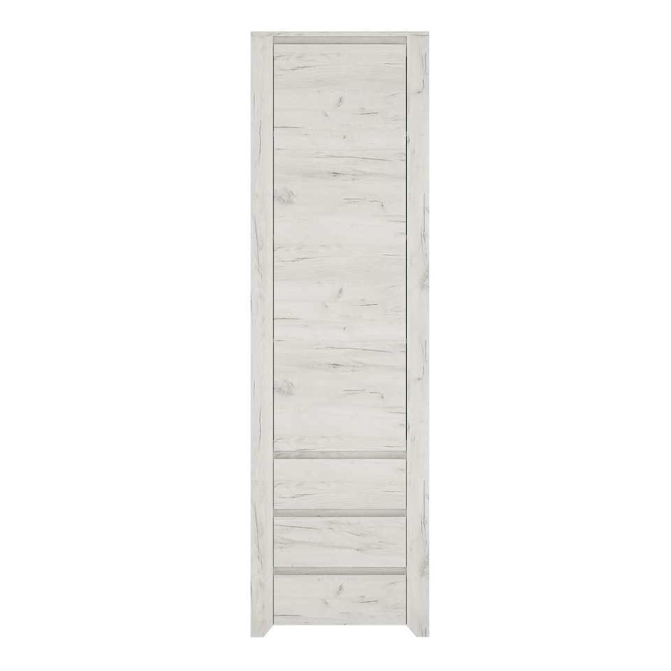 image 1 of Angel Tall Narrow One Door 3 Drawer Narrow Cupboard