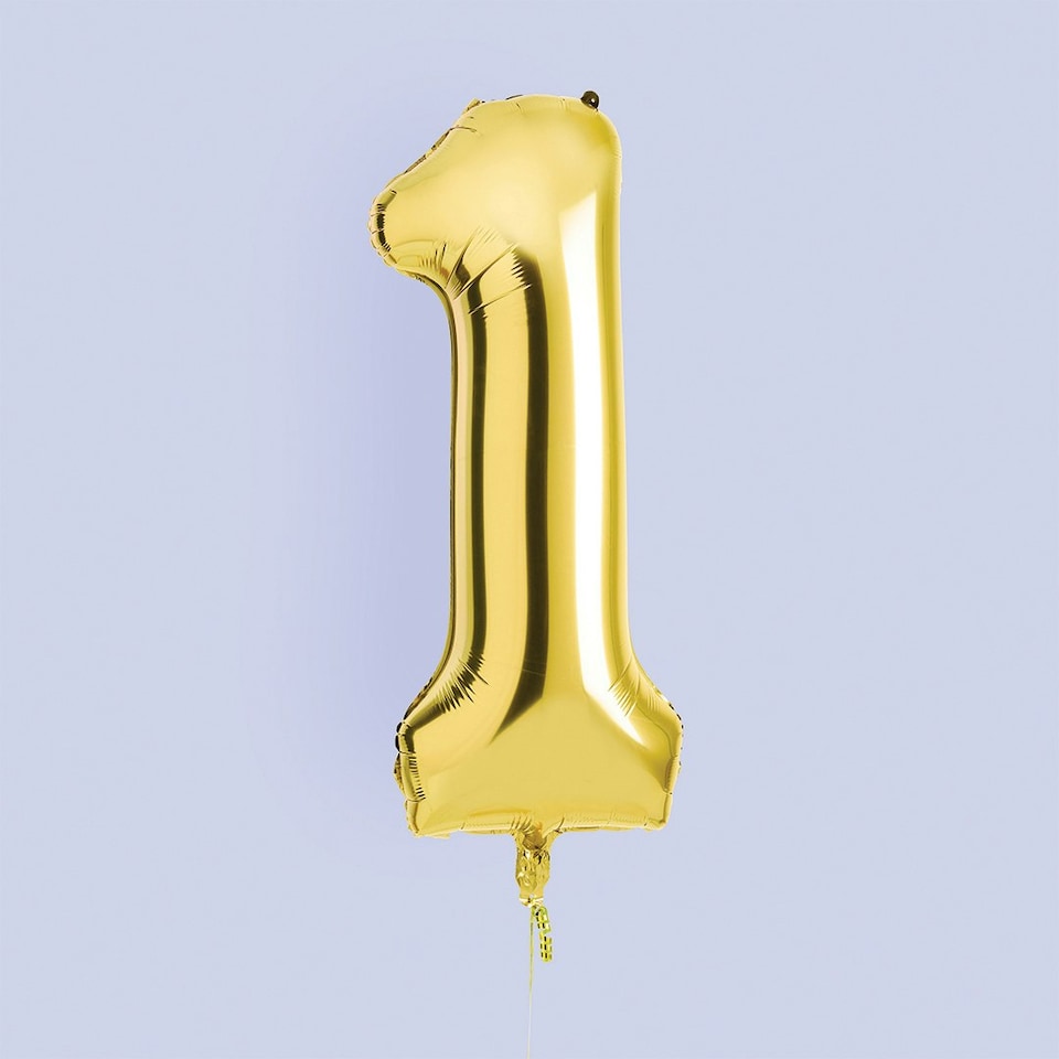 Gold Number '1' Foil 34" Balloon&nbsp;