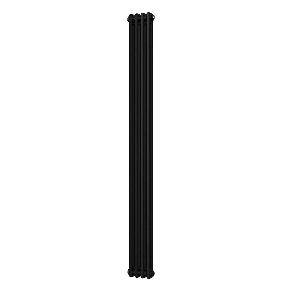 image 1 of Alpha - Black Vertical Column Radiator H1800mm x W196mm 2 Column