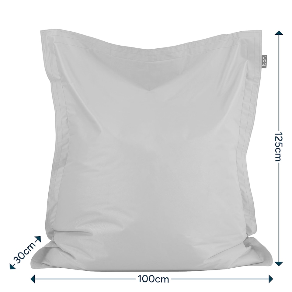 image 1 of Icon Kids XL Indoor Outdoor Floor Cushion Bean Bag, Grey