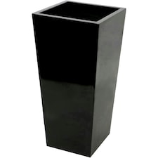 Primrose Black Gel Coat Plant Pot Tall Flared Square Fibreglass 60cm x 34cm